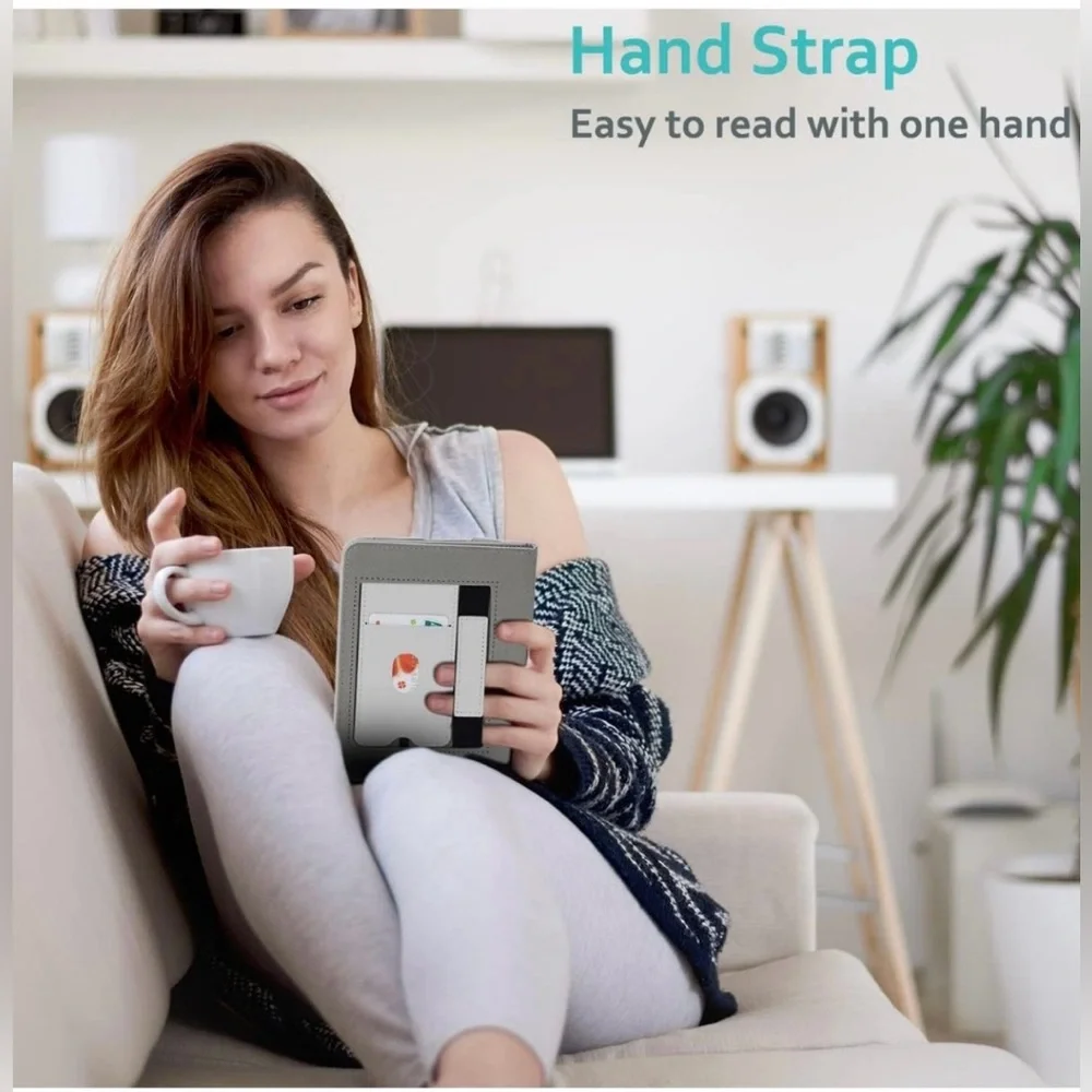 RSAquar Gray Kindle Paperwhite Case With Hand Strap